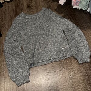 Abercrombie and Fitch Cable Knit Gray Sweater